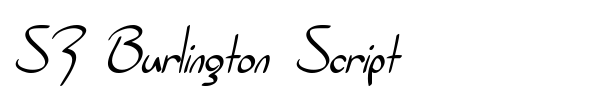 SF Burlington Script font preview